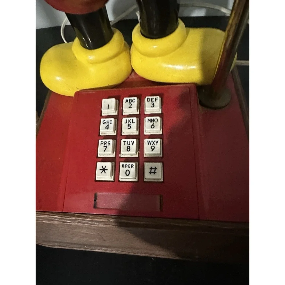 Vintage Disney Mickey Mouse Phone Lamp Phone & Lamp Works As Should